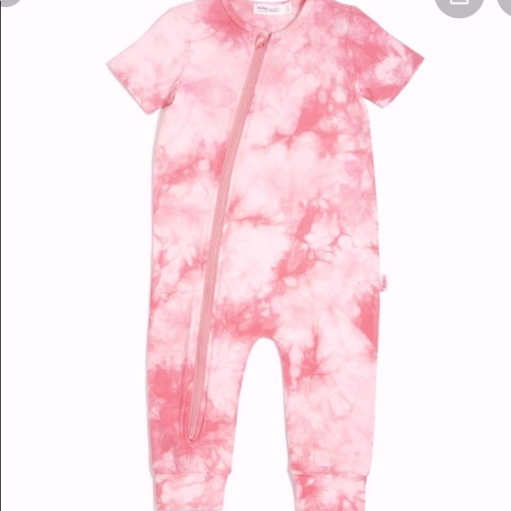 Miles Tie Dye baby zip play suit